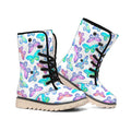 Colorful Butterfly Pattern Print Winter Boots