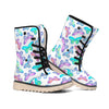 Colorful Butterfly Pattern Print Winter Boots