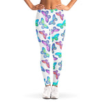 Colorful Butterfly Pattern Print Women's Leggings