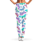 Colorful Butterfly Pattern Print Women's Leggings