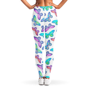 Colorful Butterfly Pattern Print Women's Leggings