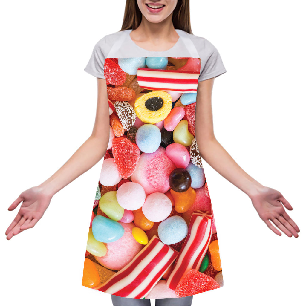 Colorful Candy And Jelly Print Adjustable Apron