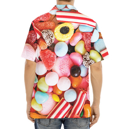 Colorful Candy And Jelly Print Aloha Shirt