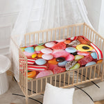 Colorful Candy And Jelly Print Baby Crib Sheet