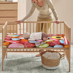 Colorful Candy And Jelly Print Baby Crib Sheet