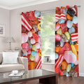 Colorful Candy And Jelly Print Dimout Grommet Curtains