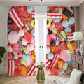 Colorful Candy And Jelly Print Dimout Pencil Pleat Curtains