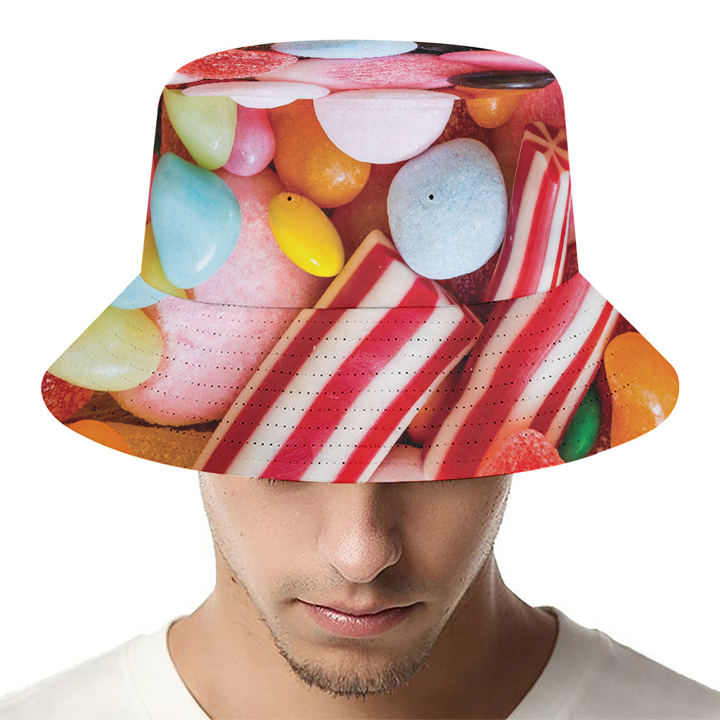 Colorful Candy And Jelly Print Bucket Hat