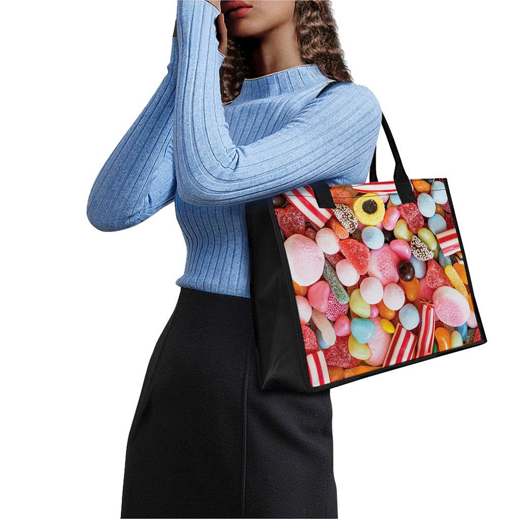 Colorful Candy And Jelly Print Canvas Tote Bag