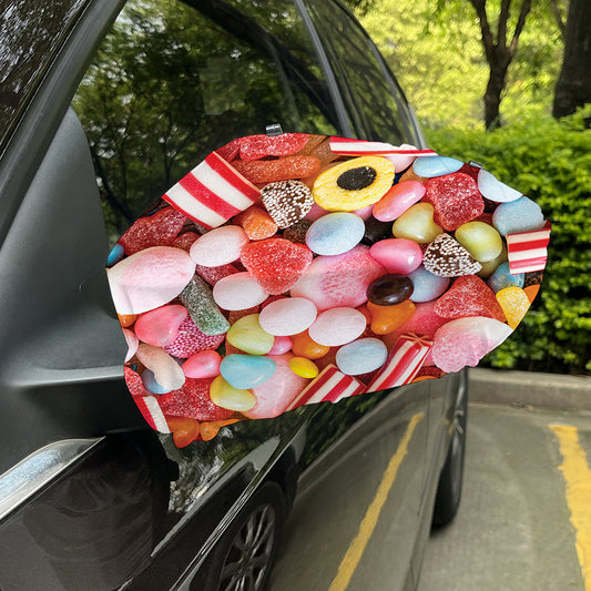 Colorful Candy And Jelly Print Car Side Mirror Covers