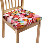 Colorful Candy And Jelly Print Chair Cushion Cover