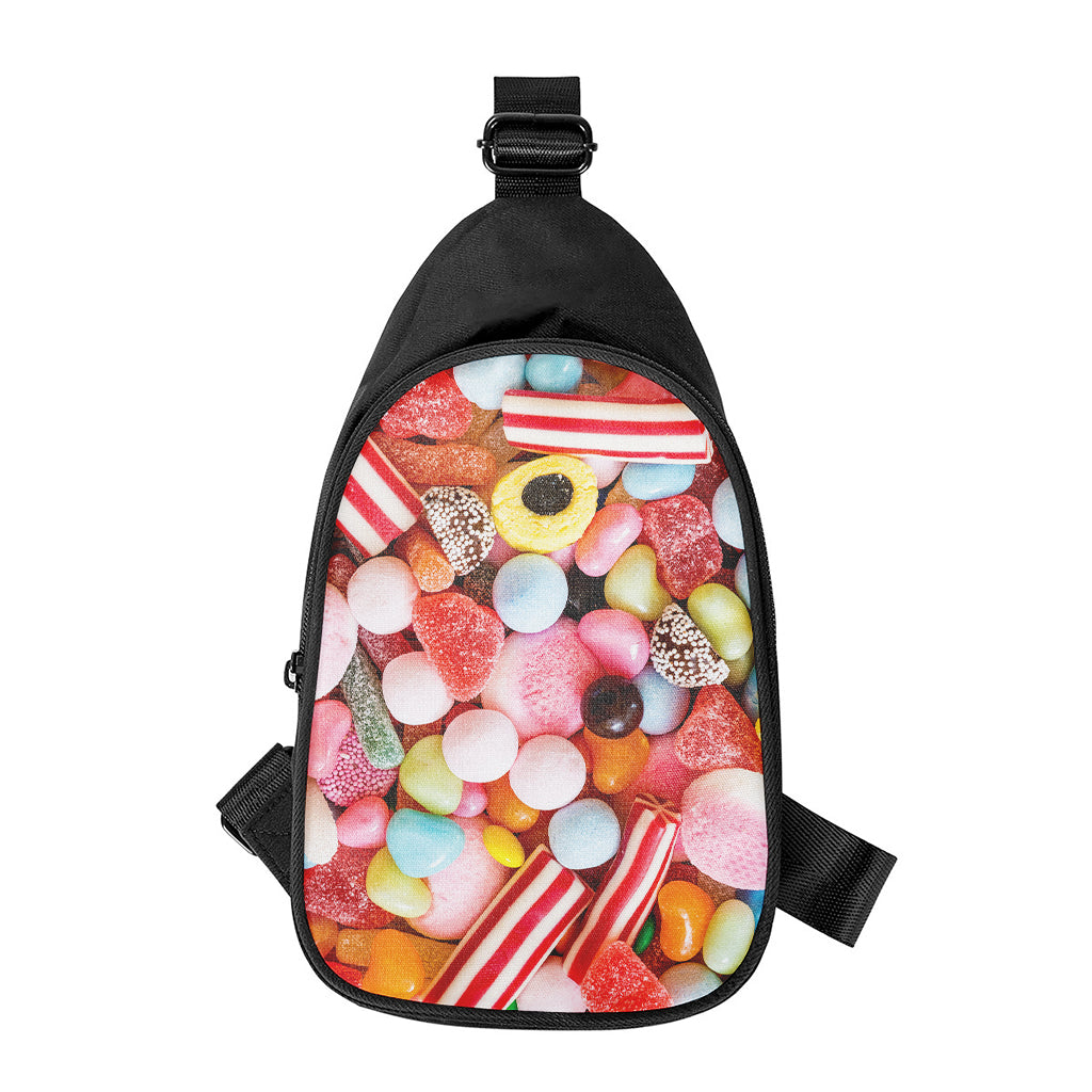 Colorful Candy And Jelly Print Chest Bag