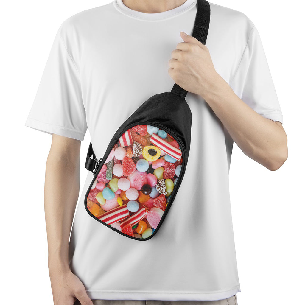 Colorful Candy And Jelly Print Chest Bag