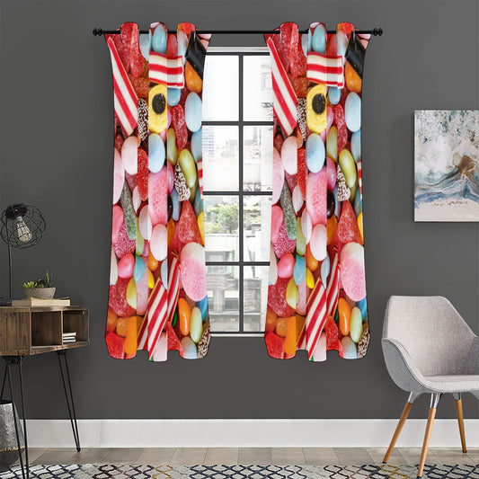 Colorful Candy And Jelly Print Curtain