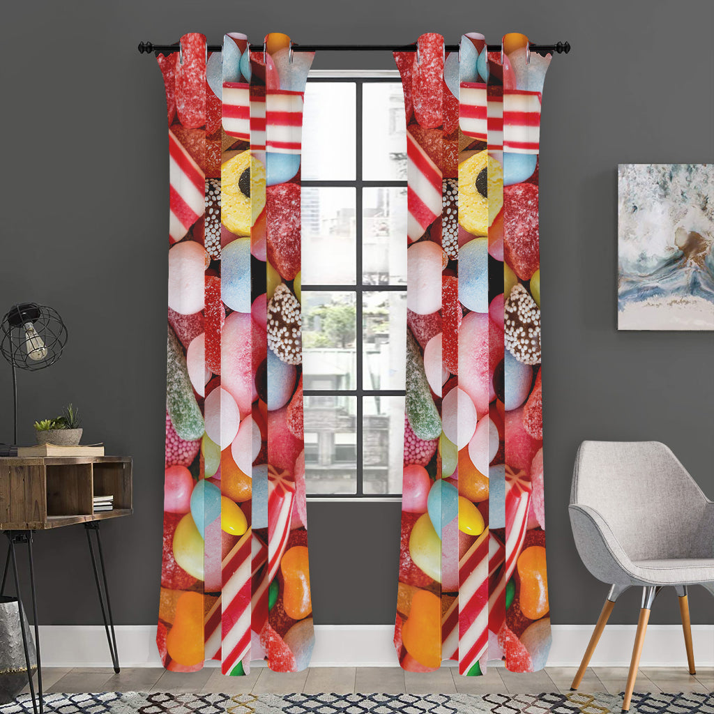 Colorful Candy And Jelly Print Curtain