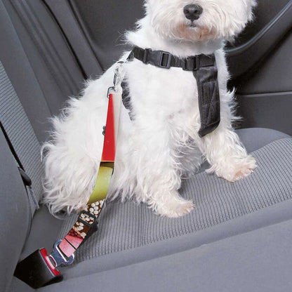Colorful Candy And Jelly Print Dog Seat Belt