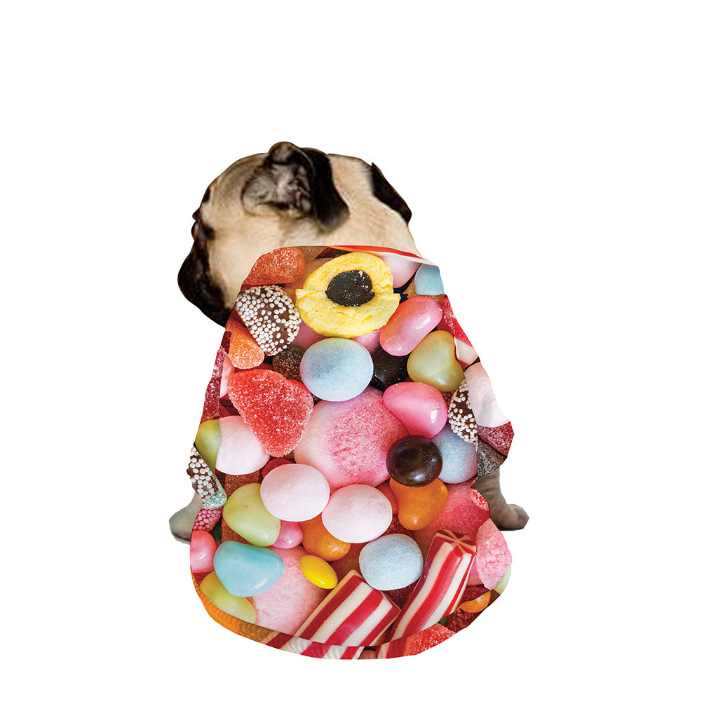 Colorful Candy And Jelly Print Dog Zip Up Jacket