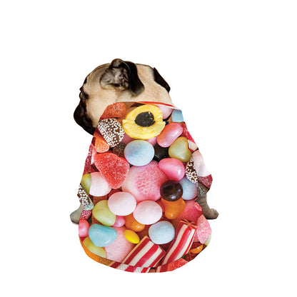 Colorful Candy And Jelly Print Dog Zip Up Jacket