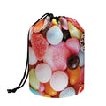 Colorful Candy And Jelly Print Drawstring Makeup Bag