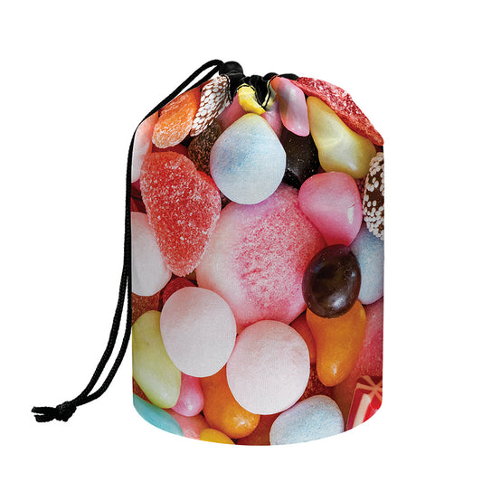Colorful Candy And Jelly Print Drawstring Makeup Bag