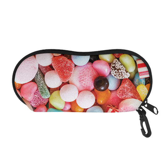 Colorful Candy And Jelly Print Glasses Case