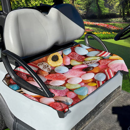 Colorful Candy And Jelly Print Golf Cart Seat Cover