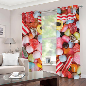 Colorful Candy And Jelly Print Grommet Curtains