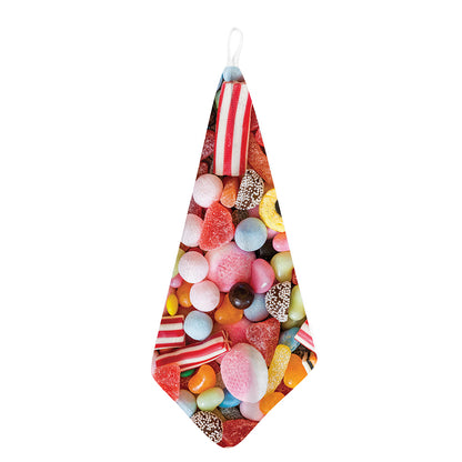 Colorful Candy And Jelly Print Hand Towel
