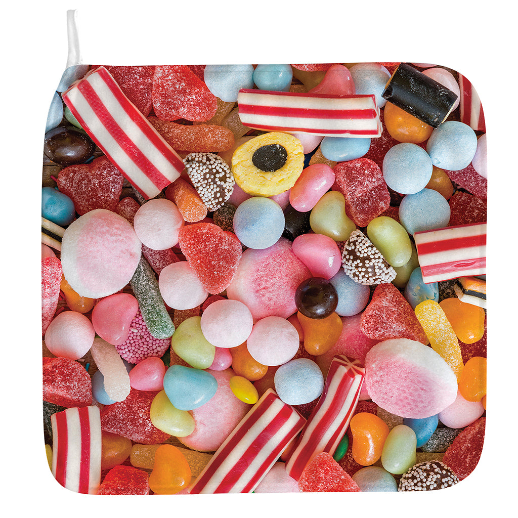 Colorful Candy And Jelly Print Hand Towel