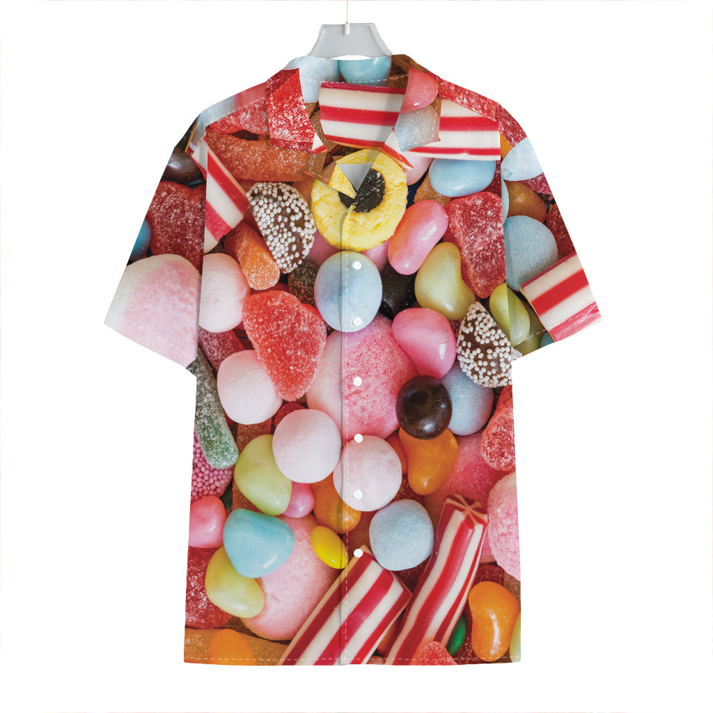 Colorful Candy And Jelly Print Hawaiian Shirt