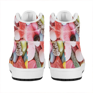 Colorful Candy And Jelly Print High Top Leather Sneakers