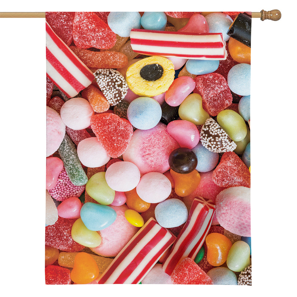 Colorful Candy And Jelly Print House Flag