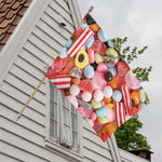 Colorful Candy And Jelly Print House Flag
