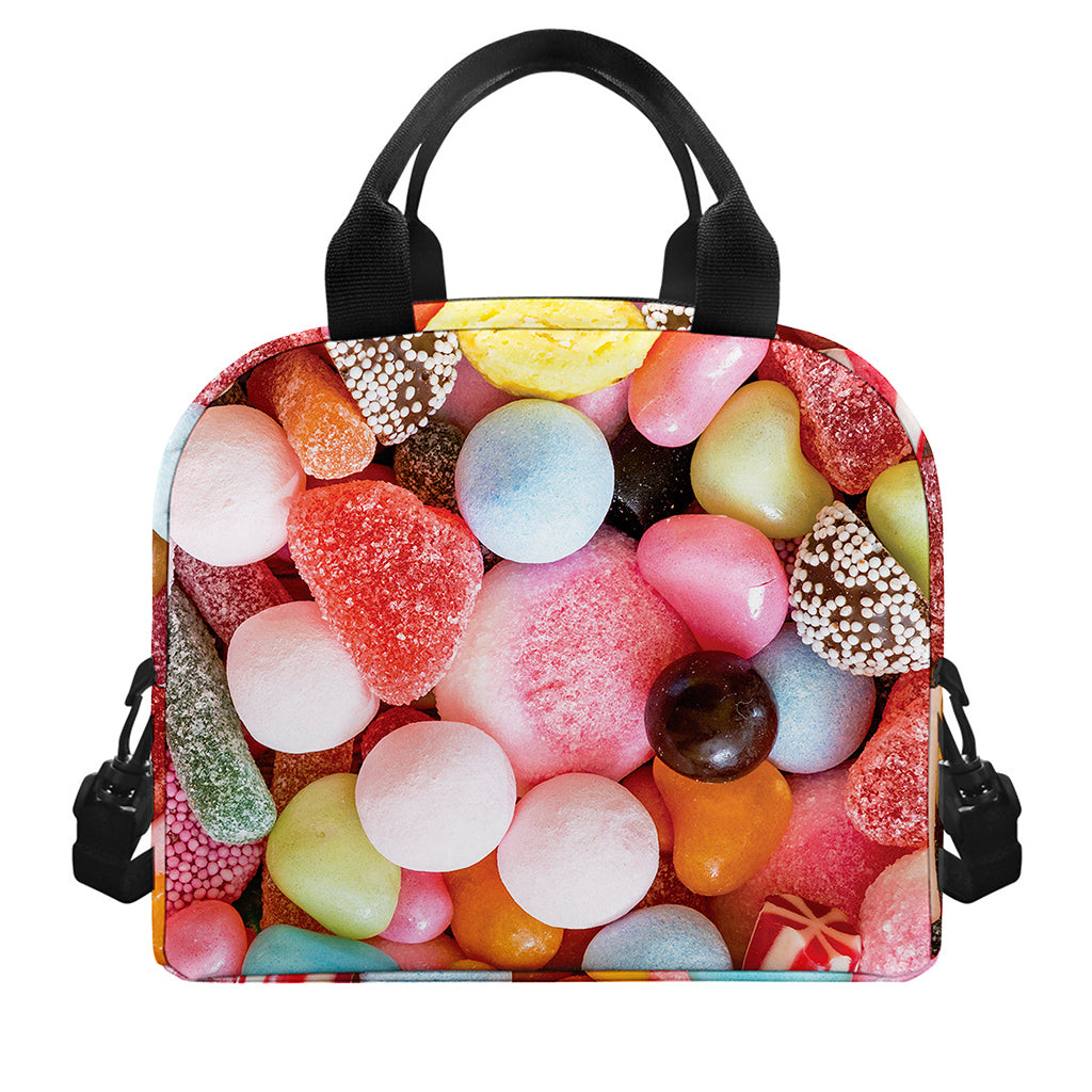 Colorful Candy And Jelly Print Insulated Lunch Bag