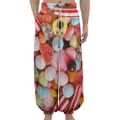 Colorful Candy And Jelly Print Lantern Pants