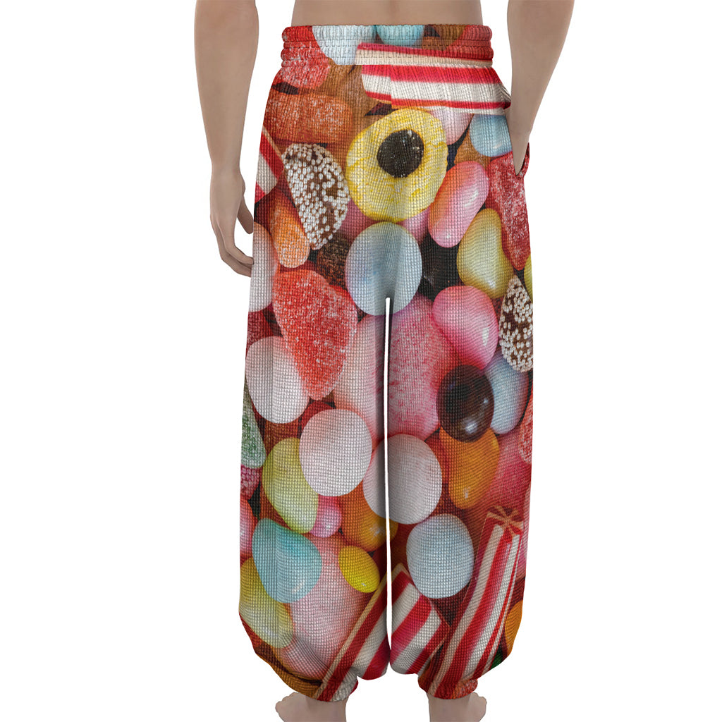 Colorful Candy And Jelly Print Lantern Pants