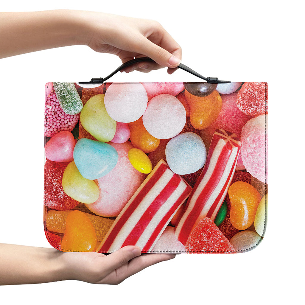 Colorful Candy And Jelly Print Leather Bible Cover