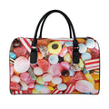 Colorful Candy And Jelly Print Leather Duffel Bag