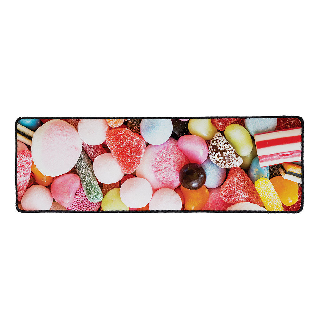 Colorful Candy And Jelly Print Long Kitchen Mat