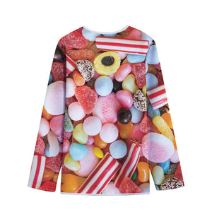 Colorful Candy And Jelly Print Long Sleeve Short Coat