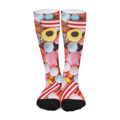 Colorful Candy And Jelly Print Long Socks