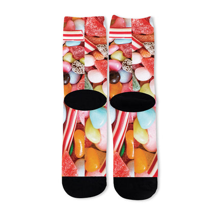 Colorful Candy And Jelly Print Long Socks