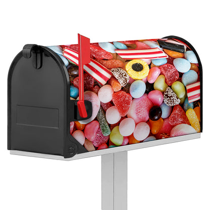 Colorful Candy And Jelly Print Mailbox Cover