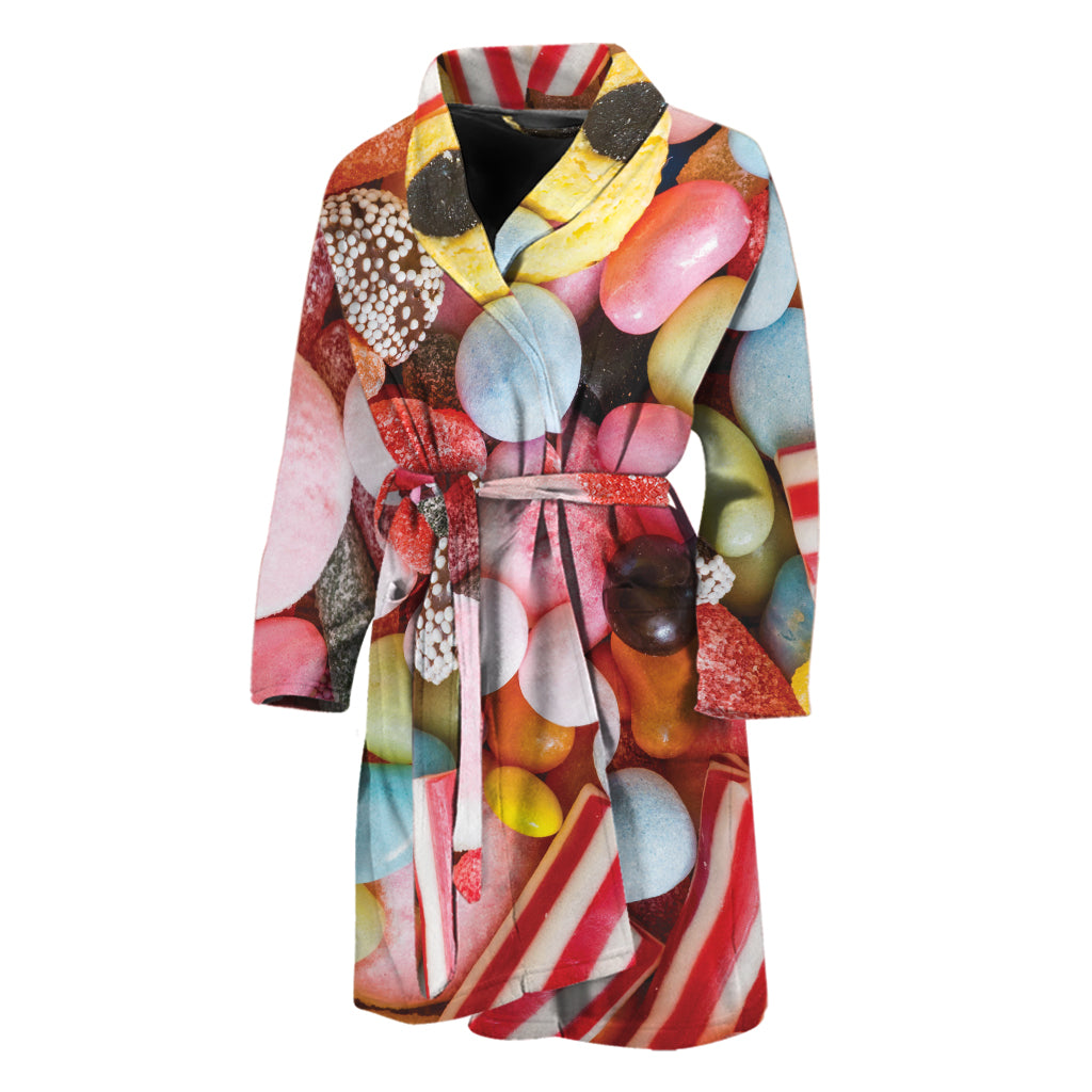 Colorful Candy And Jelly Print Men's Bathrobe
