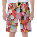 Colorful Candy And Jelly Print Men's Beach Shorts