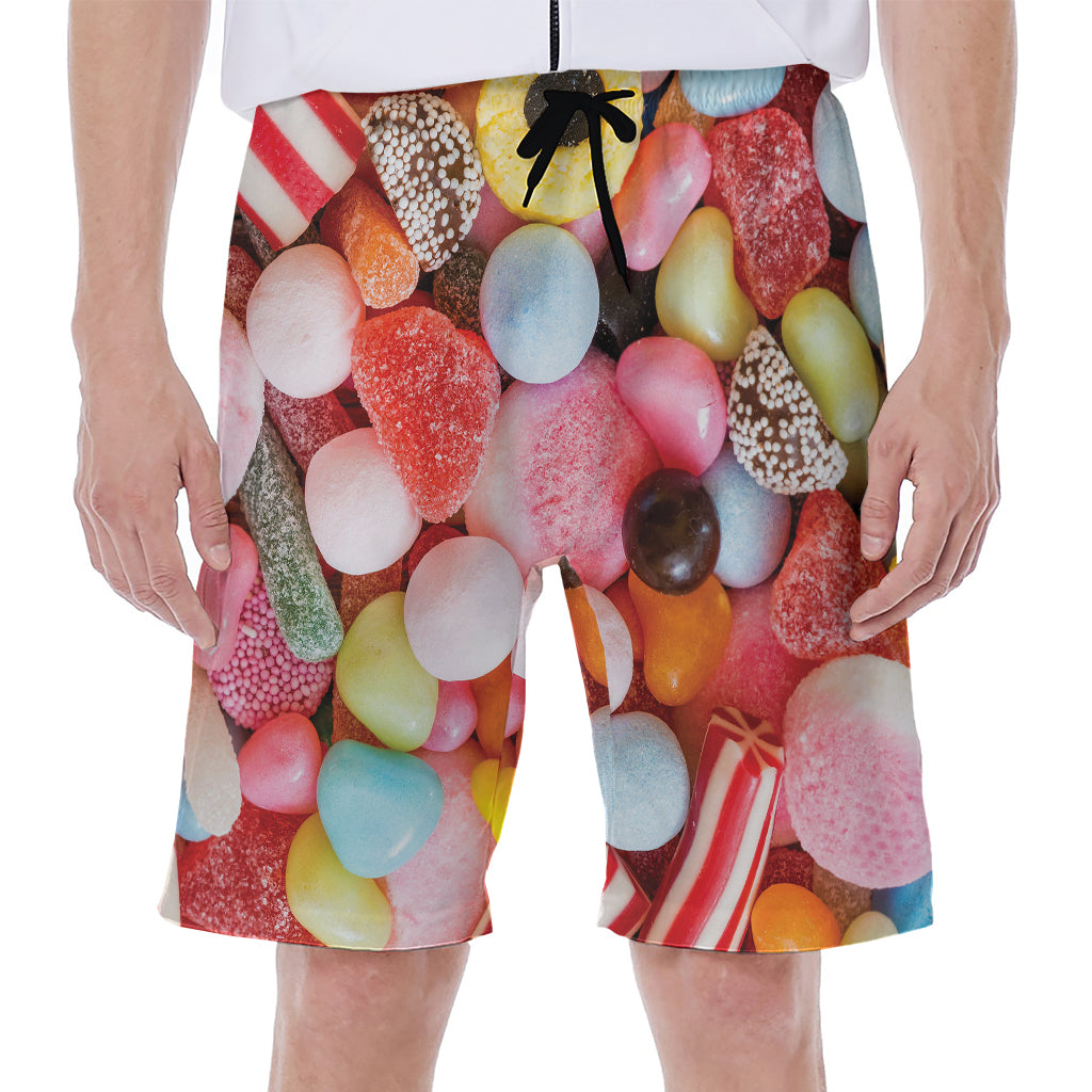 Colorful Candy And Jelly Print Men's Beach Shorts