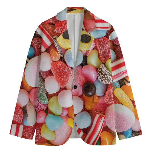 Colorful Candy And Jelly Print Men's Blazer