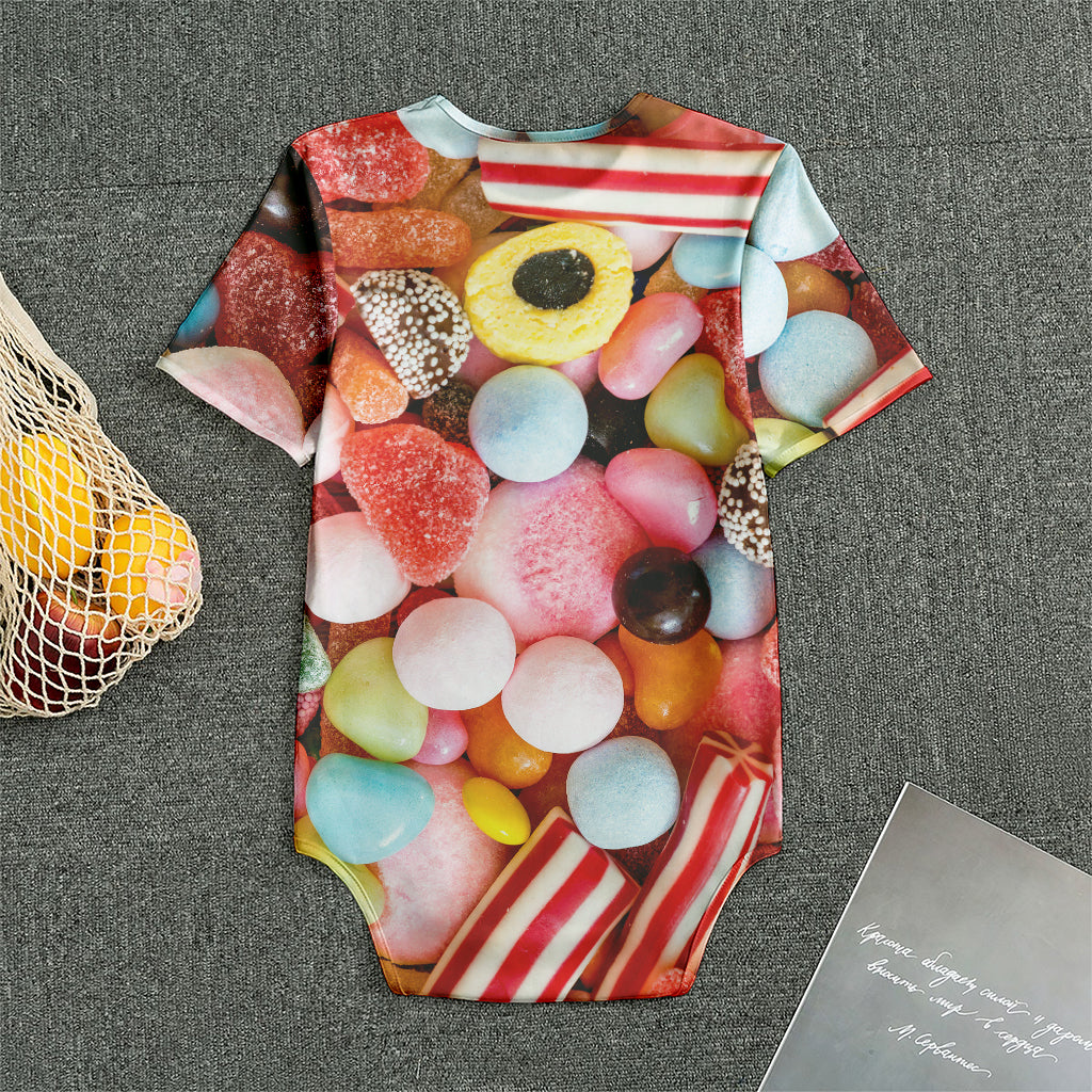 Colorful Candy And Jelly Print Men's Bodysuit