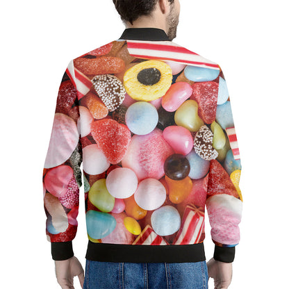 Colorful Candy And Jelly Print Men's Bomber Jacket