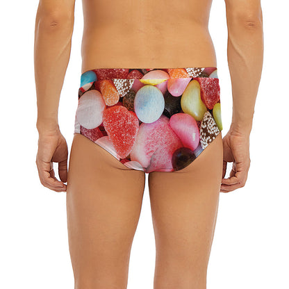Colorful Candy And Jelly Print Men's Briefs